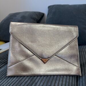 Banana Republic Metallic Rose Gold Envelope Clutch